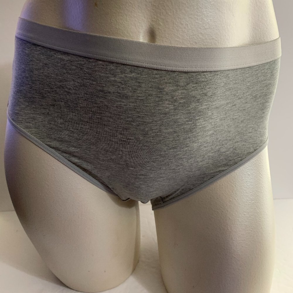 Catherines Hi-Cut Panties Underwear Cotton Blend Heather Gray Plus Size 2X